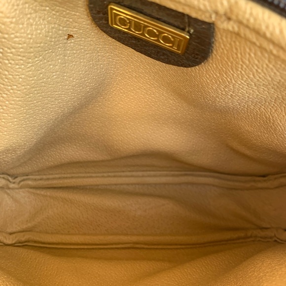 Very Popular Beautiful Old Gucci Shoulder Bag GG Pattern Brown - Picture 12 of 13